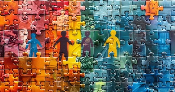 jigsaw of a community representing teacher retention